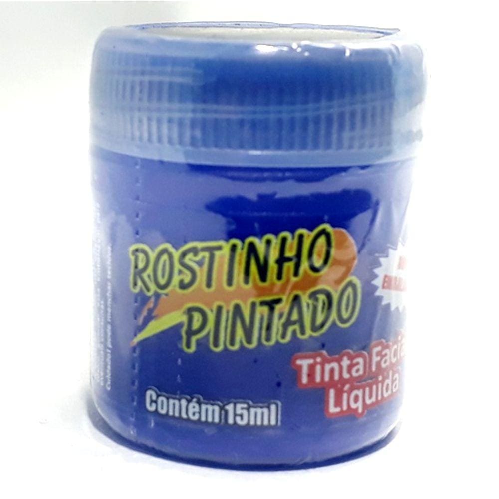 Tinta liquida para pintura facial Azul 15ml Pintar o rosto