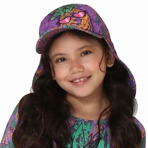 Boné Praia Infantil Legionário Abacaxis Violeta UV.Line