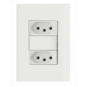 Conj 4x2 2 Tomadas 2p+t 10 A 250 V Tramontina Giz Branco