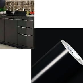 Adesivo Vinil Envelopamento 30mx50cm Preto Brilho