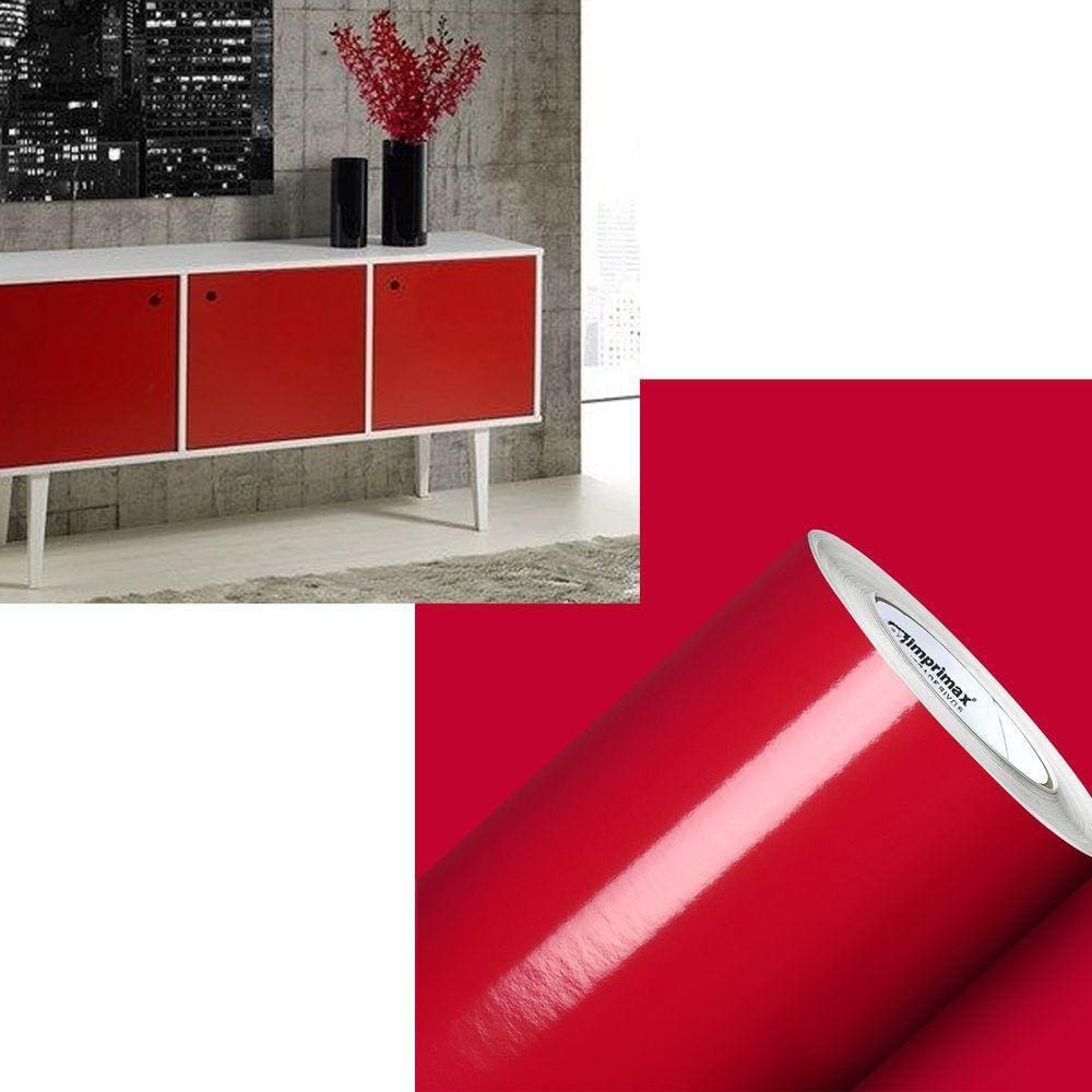 Adesivo Vinil Envelopamento 3mx50cm Vermelho