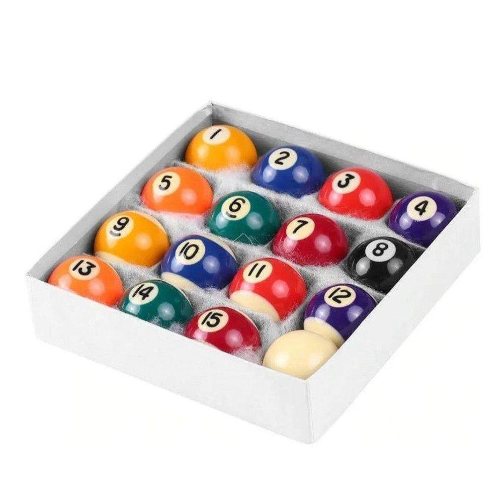 Jogo de bolas de bilhar numeradas de 50 mm com bolão