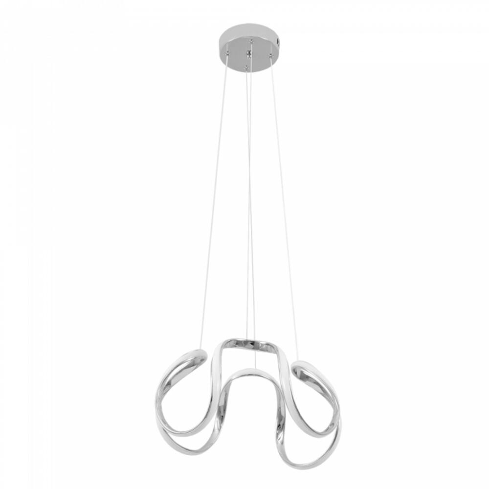 Pendente Nordecor Led Zala D1402 - Cromado - 3000K | 39W / 3.120lm / IP20