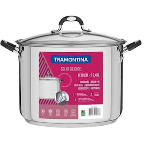 Caldeirão Tramontina Para Fogão De Indução Aço Inox 30Cm