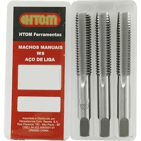 Jogo Macho Manual M10 X 1,50Mm Aço Liga 3 Peças Htom