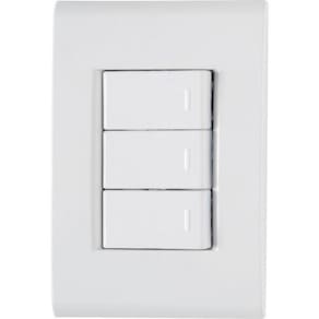 Conjunto 4x2 com 3 Interruptores Simples 10A 250V
