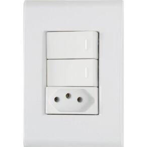 Conj 4x2 2 Int Simples 10 A 250 V e 1 Tomada 2p+t 10 A 250 V