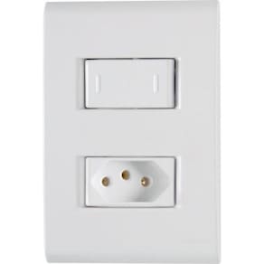 Conj 4x2 1 Interrup Paral 10A 250V e 1 Tomada 2p+t 10A 250V