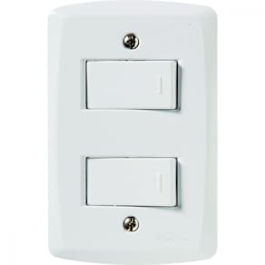 Conjunto 4x2 com 2 Interruptores Simples 10A 250V Tramontina