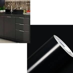 Adesivo Vinil Envelopamento 25mx50cm Preto Brilho