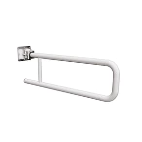 Barra De Apoio Articulada Banheiro 60 Cm Branca - Premium
