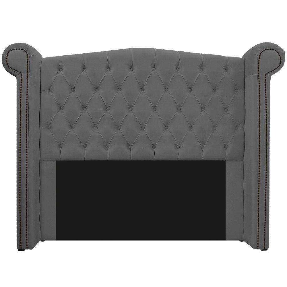 Cabeceira Estofada Veneza 160cm Suede Cinza