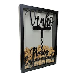Porta Rolhas Quadro Poesia Engarrafada - 150 Rolhas - 28X41