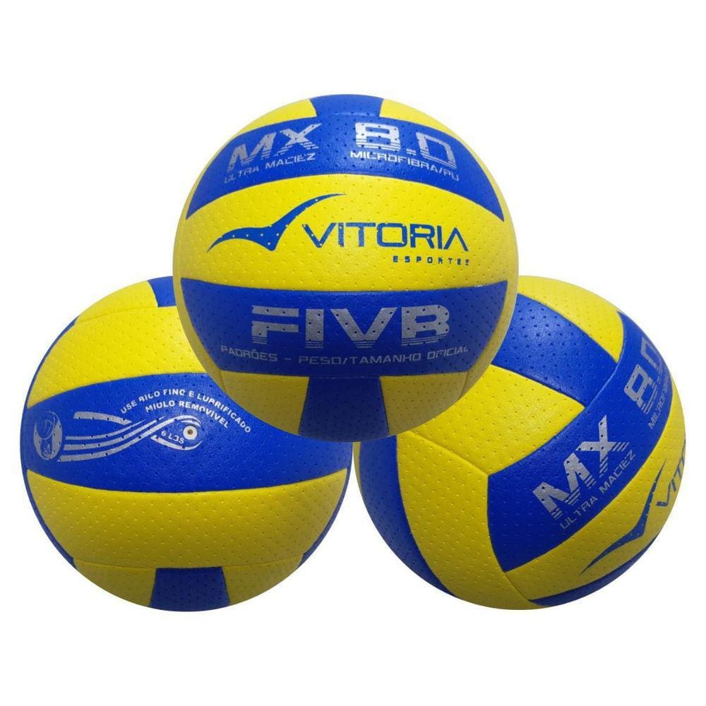 Kit 3 Bolas Volei Oficial Vitoria Mx 8.0 Pro Ultra Macia