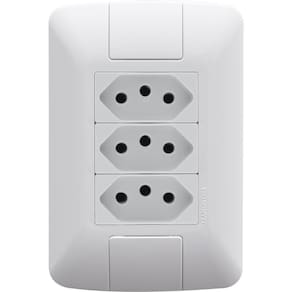 Conj 4x2 3 Tomadas 2p+t 20 A 250 V Tramontina Aria Branco