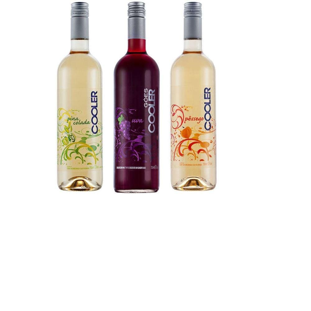 Kit Cooler Góes - Pêssego + Uva + Pina Colada 750ml Cada