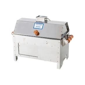 Churrasqueira Bafinho Inox Pequeno Tampa Grelha 40X25X38Cm