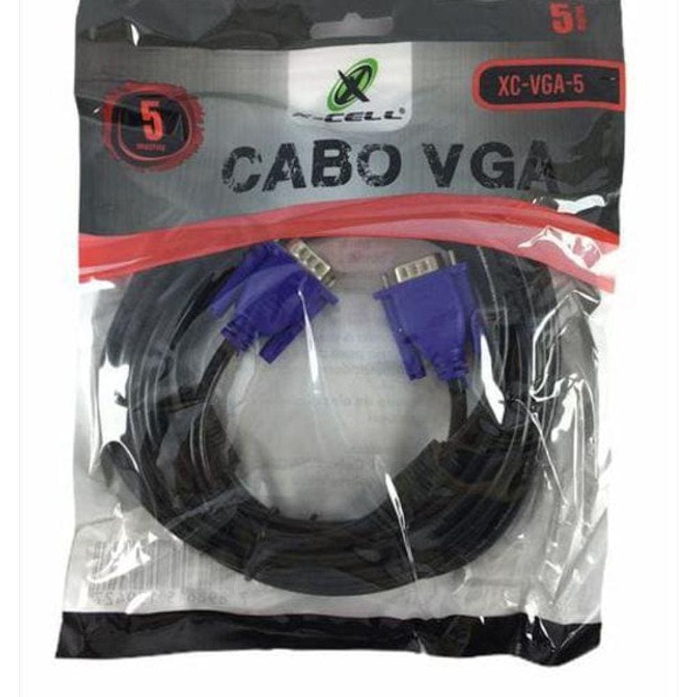 Cabo Vga Macho X Vga Macho 5M Xc-Vga5 Preto
