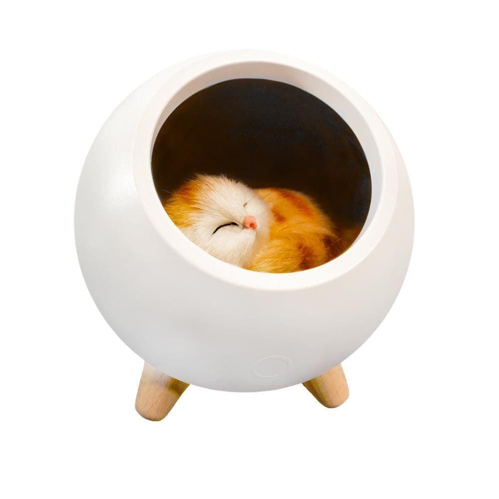 Luminária De Mesa Branca - Abajur Gatinho