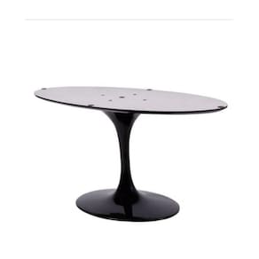 Base de Mesa de Jantar Oval Tampo 100x70 Cm até 137x90 Preto
