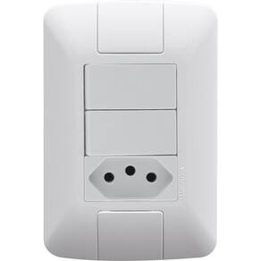 Conj 4x2 2 Int Paralelos 6 A 250 V e 1 Tomada 2p+t 10 A 250V