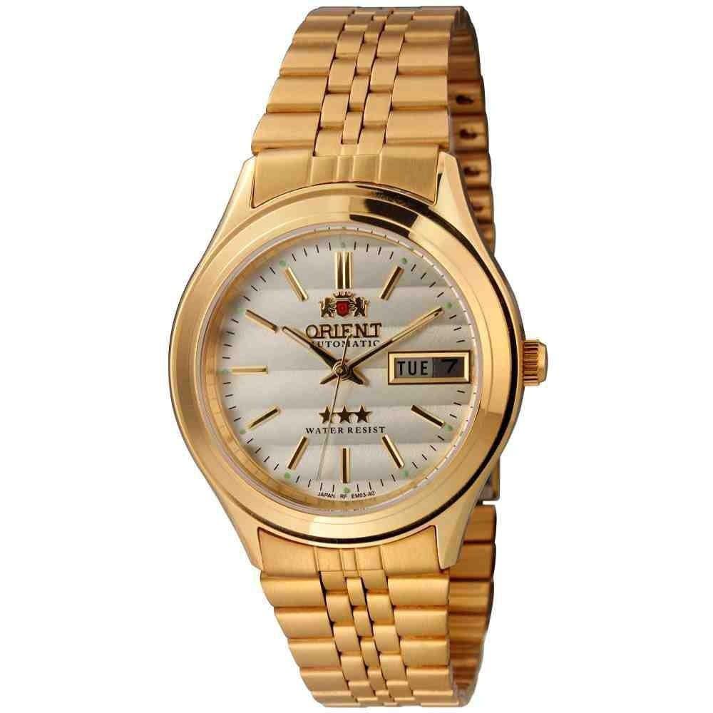 Relógio Masculino Orient Dourado Automático Em03-A0F C1Kx