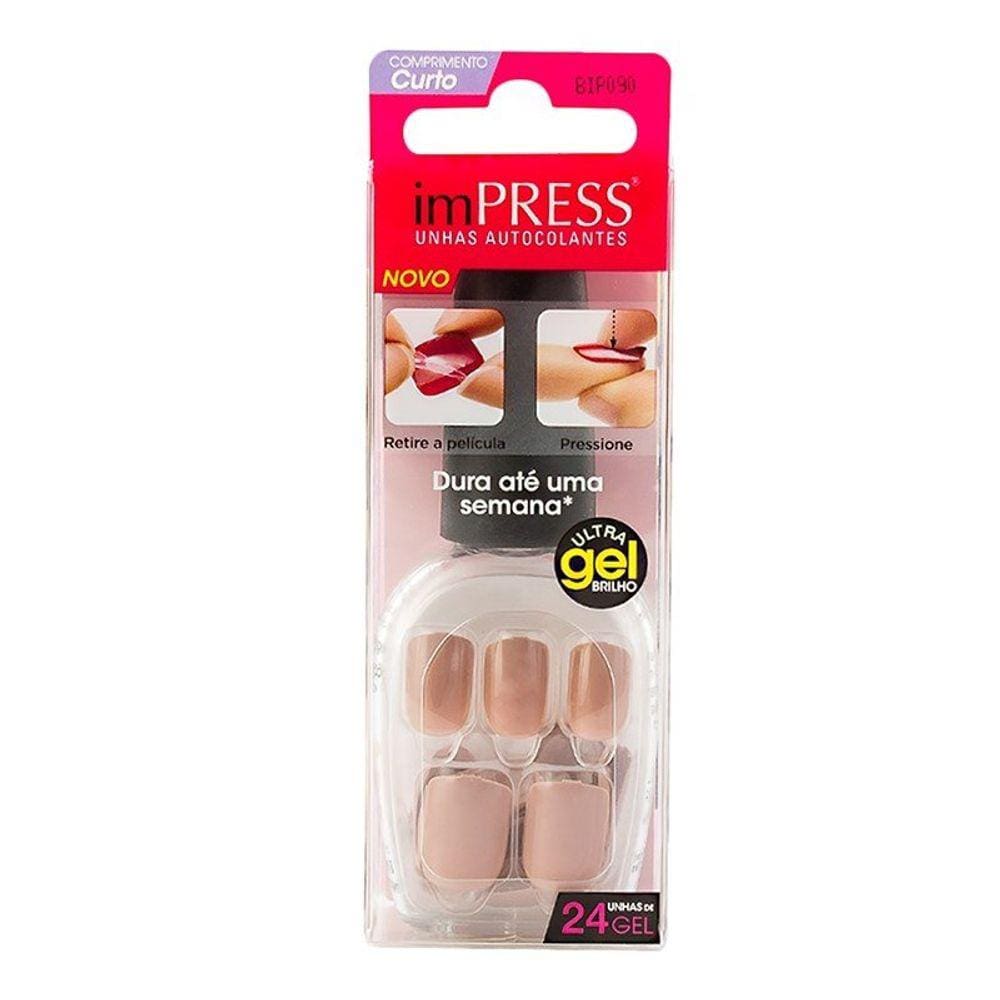 Unhas Adesivas First Kiss Impress Curta Girlie