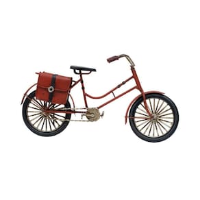 Enfeite Decorativo Bicicleta Vermelha 12.5X23.2X9Cm Retrô
