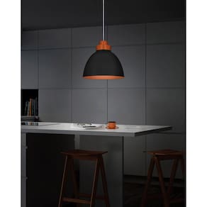 Pendente Bivolt Industrial México WOODS! Preto/Cobre