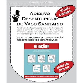 Kit 5 Adesivo Desentupir Vaso Sanitário Descartável