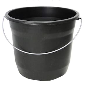 Balde De Plastico Redondo Preto Com Alca De Metal 5L 19X23Cm