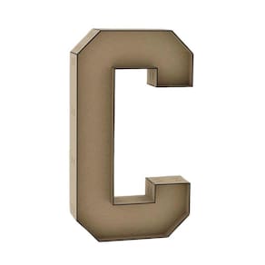 Letra Caixa Grande C Mdf 80Cm De Altura Decoração Festa
