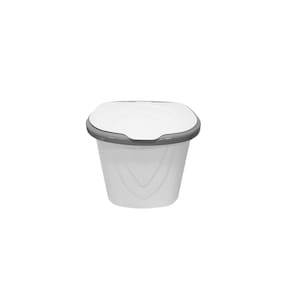 Lixeira De Pia Retangular Plastico Com Tampa 3 L Branco