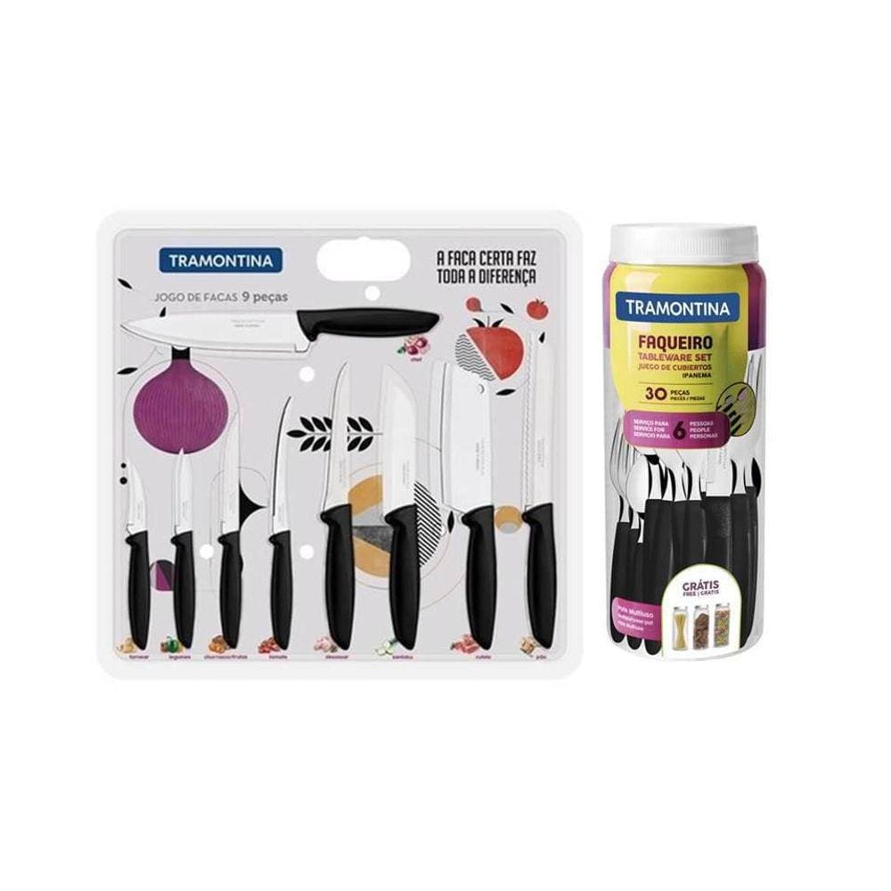 Kit Tramontina Ipanema 30 Peças + Plenus 9 Peças