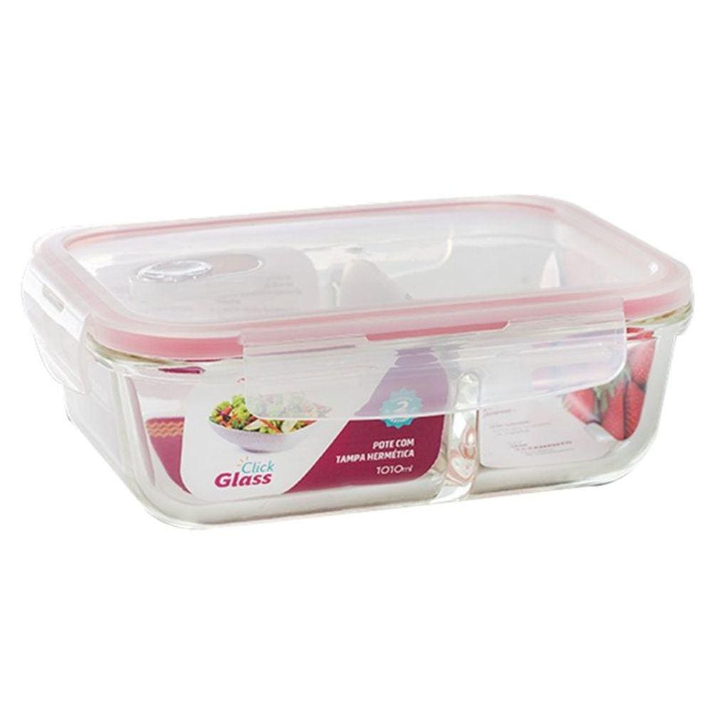 Pote Vidro 1010ML (Vai ao Forno, Microondas)Retan c/ Div.