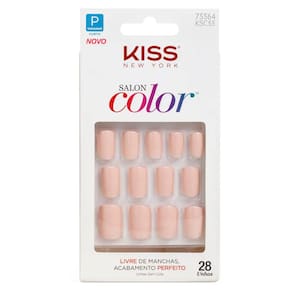Unhas Postiças Kiss New York Salon Color Sweet Girl