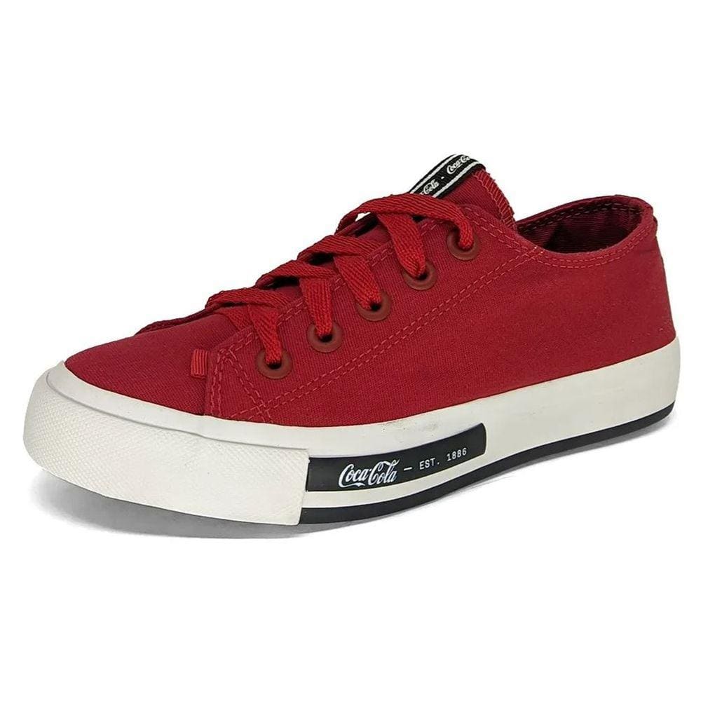 Tenis Casual Feminino Chuteirinha Lona Coca Cola CC1947