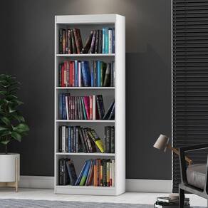 Estante Livreiro Encanto com 4 Prateleiras Branco Nature