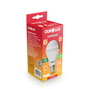 Lâmpada Led Bulbo 12w Branco Quente (3000k) - Ourolux