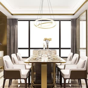 Pendente Bivolt 40cm Space Orbital Double 30w Bronzearte Dourado