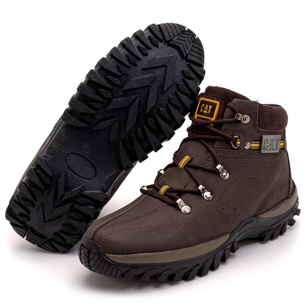 BOTA EM COURO CAT 01 CAMUFLADA