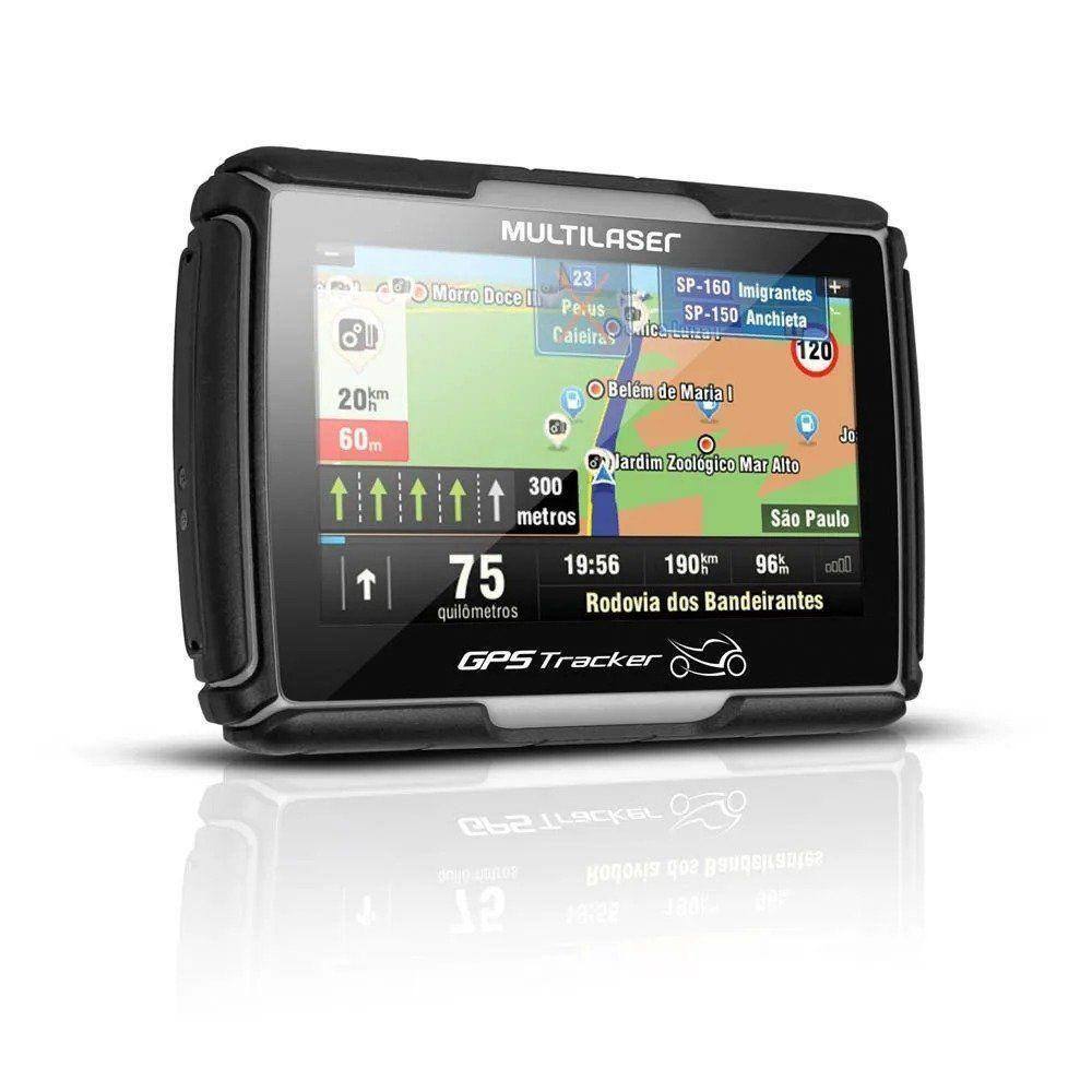 navegador gps multilaser tracker para moto tela 4.3 gp040
