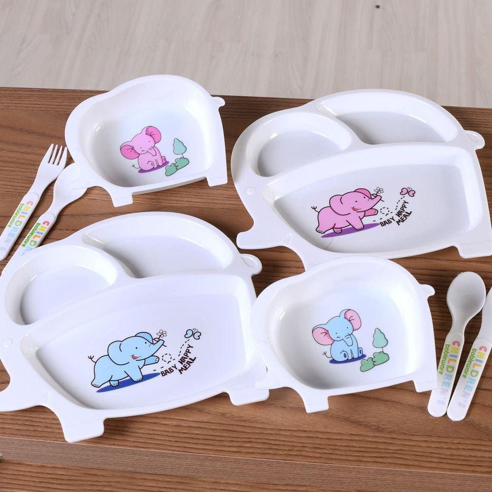 Kit Alimentação Infantil 4 Peças Fibra De Bambu Bene Casa