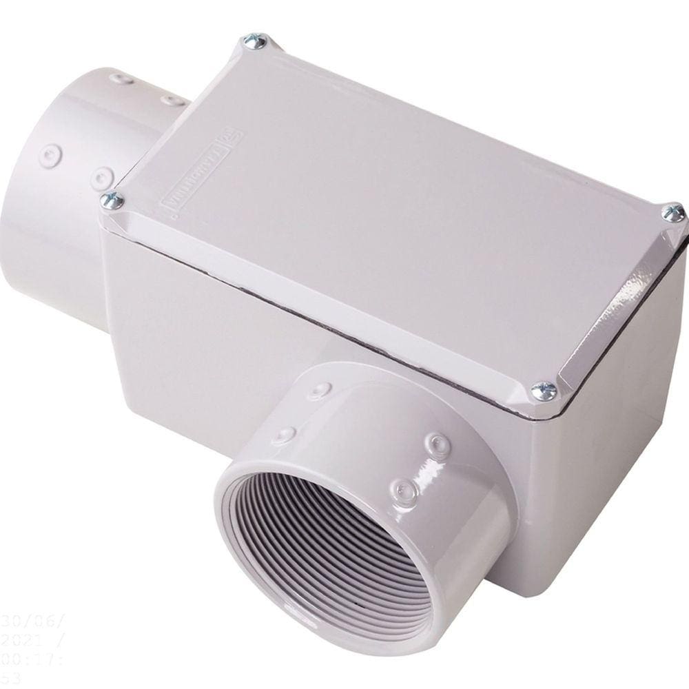 Condulete Fixo "LR" 3/4" com tampa / com rosca NPT / com pintura eletrostática a pó Tramontina