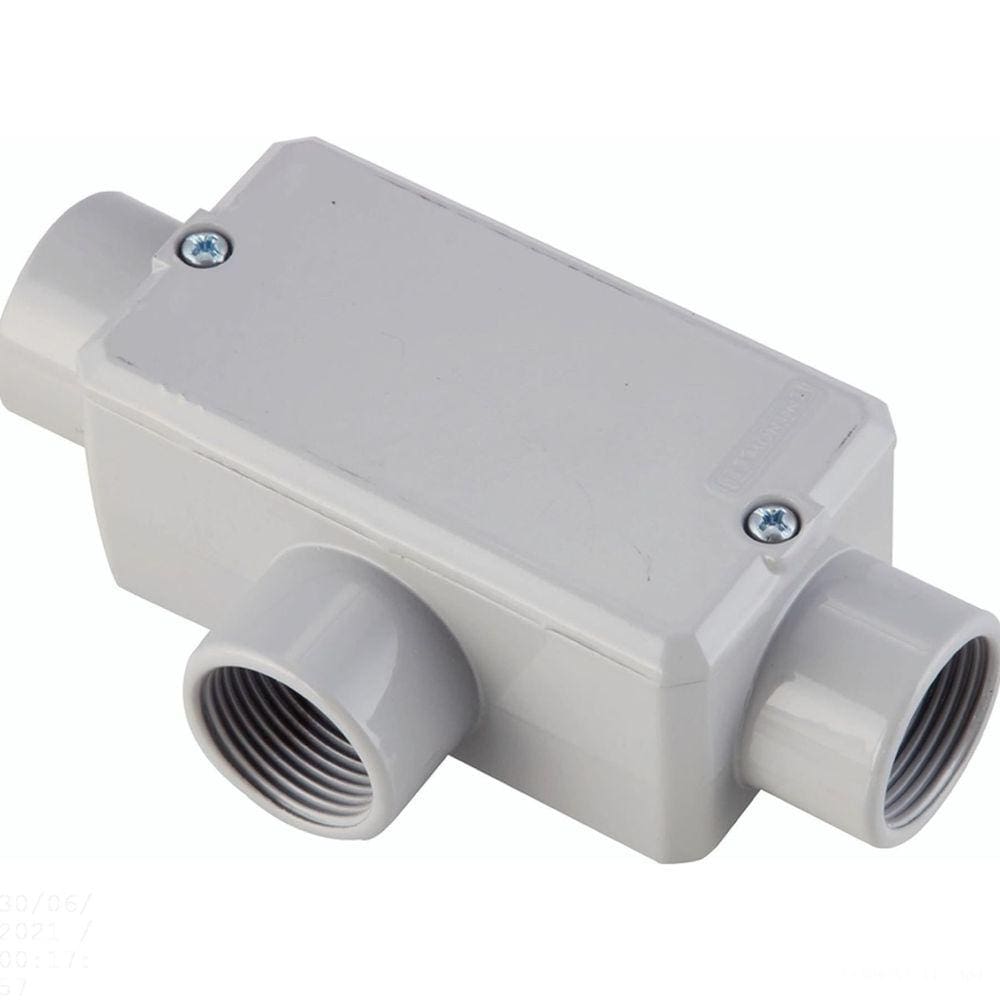 Condulete fixo 1" tipo "T" - com tampa / rosca BSP / com pintura eletrostática a pó Tramontina