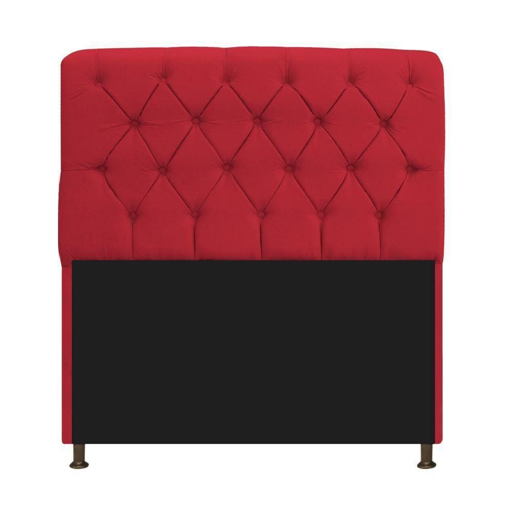 Cabeceira Estofada Lady 140cm Solteiro c/ Capitone Suede