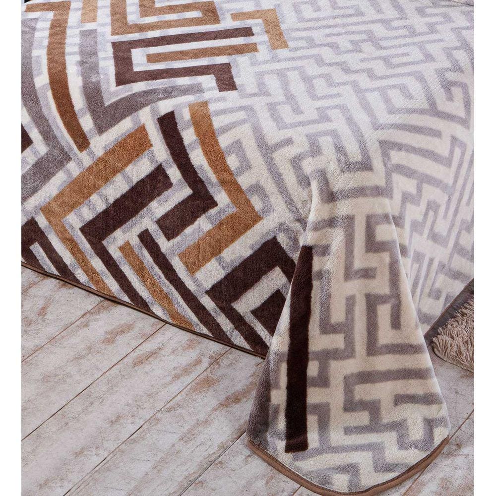 Cobertor Casal Kyor Plus Jolitex Ternille 1,80mx2,20m Zurique Bege