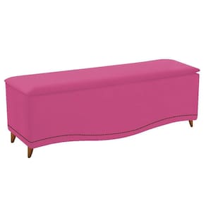 Calçadeira Yasmim 160cm Queen Size Suede Pink