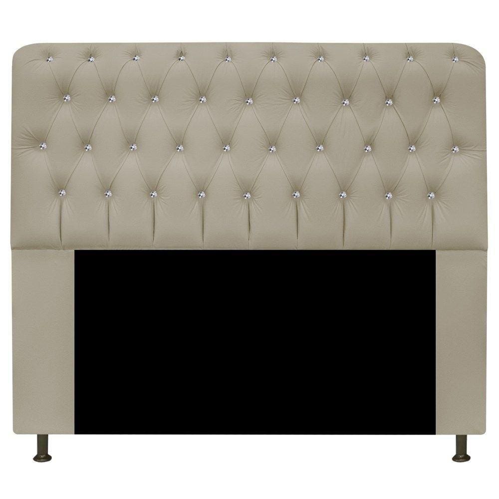 Cabeceira Estofada Lady Com Strass 140cm Queen Size Corano