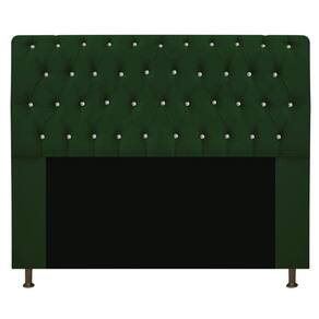Cabeceira Estofada Lady Com Strass 195cm Queen Size Suede